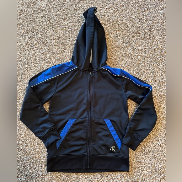Boys And1 Black and Blue Zip Up Hoodie Jacket; Size M (8) - Picture 5 of 5